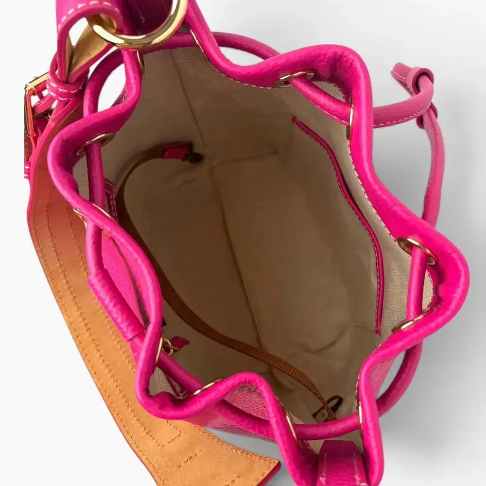 Dooney & Bourke Lucca Small Drawstring Bag Fuchsia